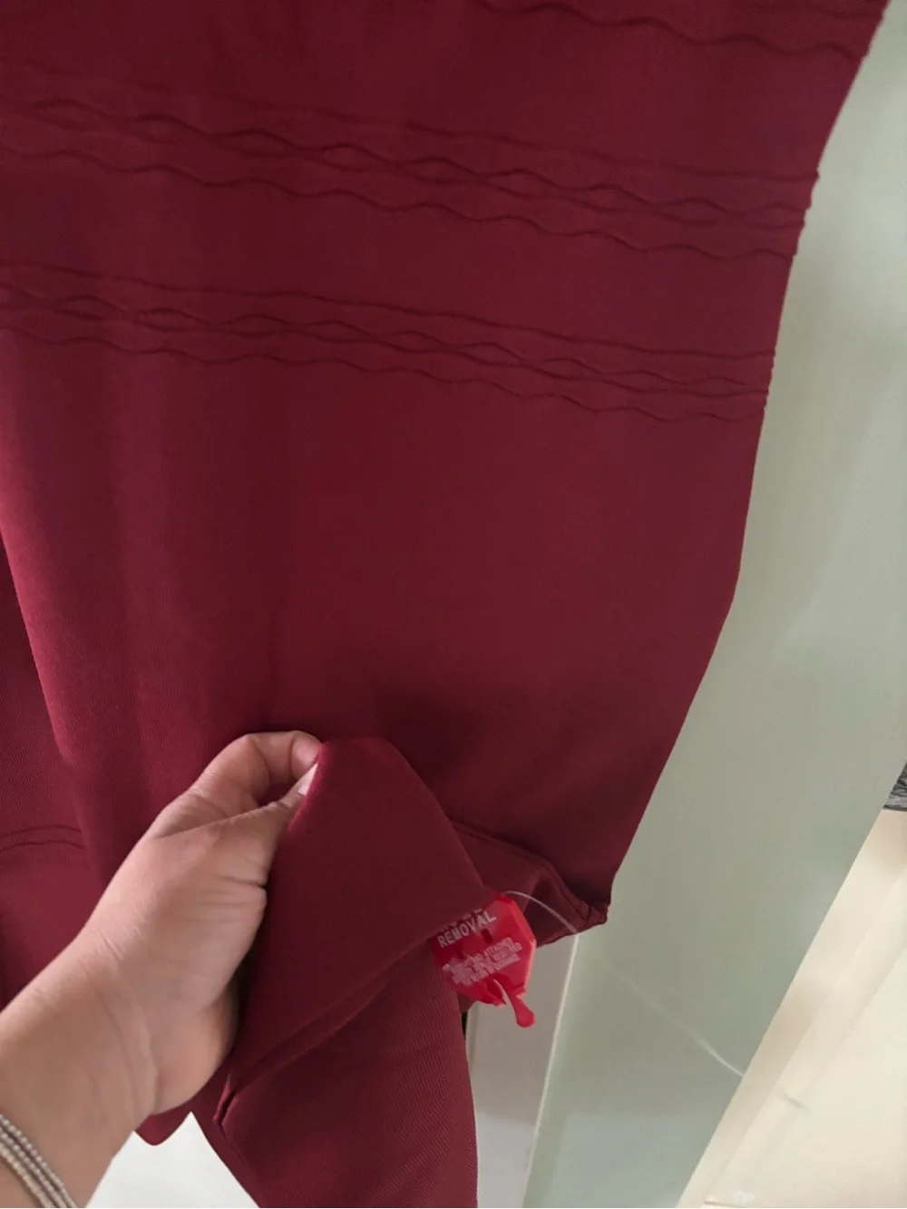 Herve Leger Sleeveless Wine Midi Dress - Picture 3 of 14